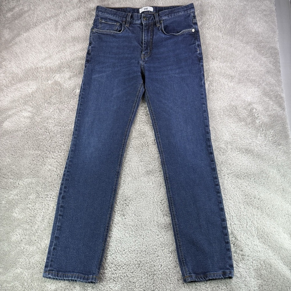 Spoke London Build B Selvedge Jeans Mens 32x30 Dark Wash Stretch Denim Tapered